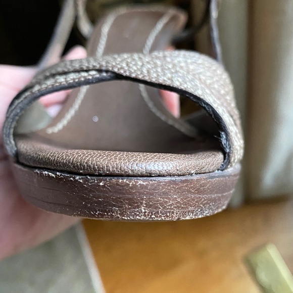 Banana Republic heels platform slingback brown 7.5 - Picture 13 of 16